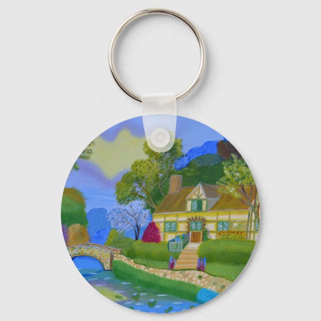 Spring Cottage Key Ring (Front)