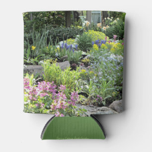 Spring Cottage Rock Garden Can Cooler
