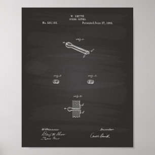 Spring Cotter 1893 Patent Art Chalkboard Poster