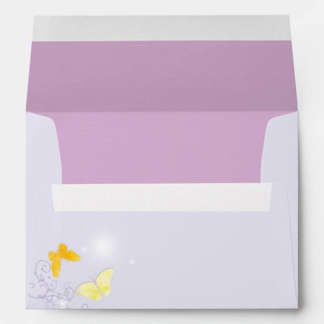 Spring Country Butterfly Theme Wedding Envelopes (Back (Bottom))