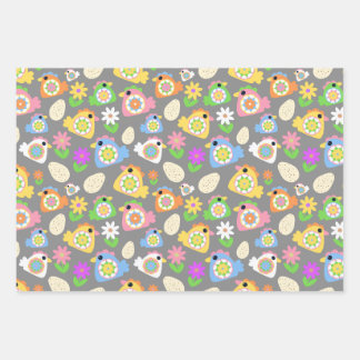 Spring Court Hens Wrapping Paper Sheet