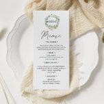 Spring Cream Garden Floral Wedding Menu Card<br><div class="desc">Our "Spring Garden Wedding" collection features gentle cream garden florals with ample green foliage. This airy elegant collection has everything that you would need for a spring wedding. All information is in a combination of script and serif font and is ready for your customisation. Check our store for more items...</div>