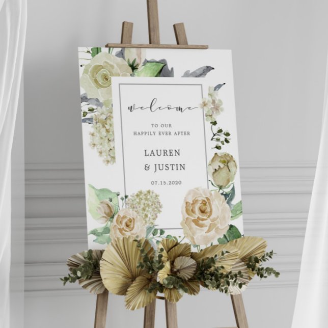 spring cream garden Wedding Welcome Poster (Creator Uploaded)