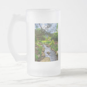 Spring Creek Painterly Frosted Glass Beer Mug