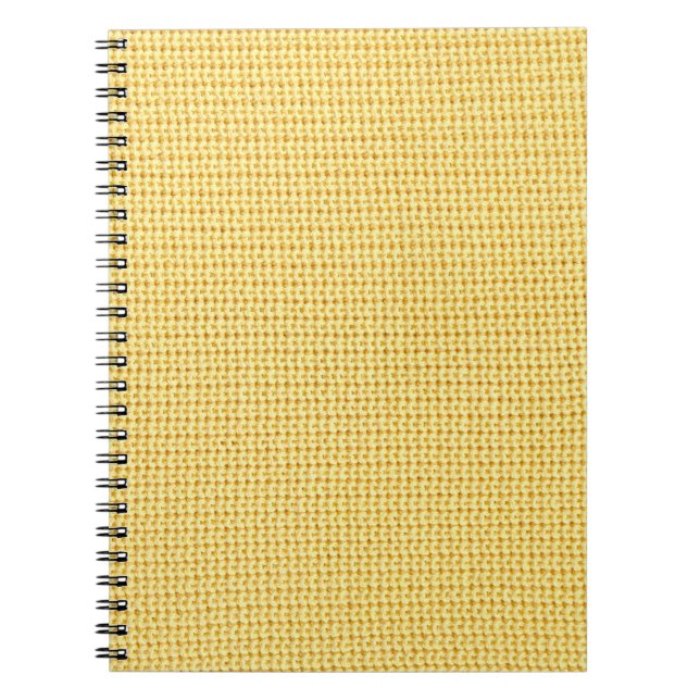 Spring crochet background in yellow. notebook (Front)