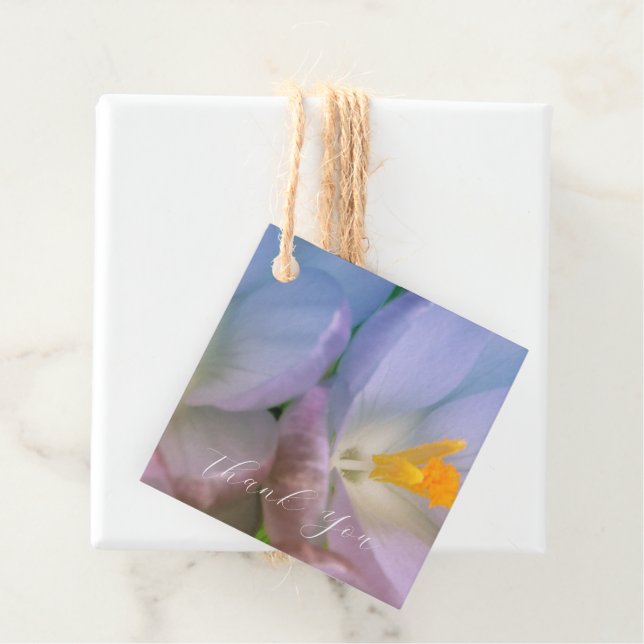 Spring Crocus Flowers Favour Tags (In Situ)
