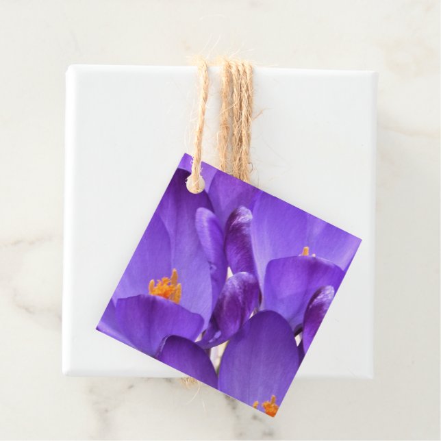 Spring Crocus Flowers Favour Tags (In Situ)