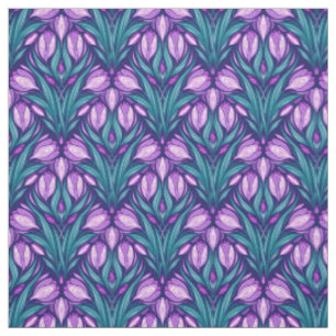 Spring crocuses fabric