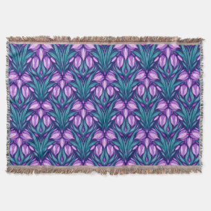 Spring crocuses throw blanket