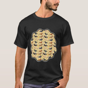 Spring Dachshund Pattern With Flowers T-Shirt