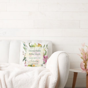 Spring daffodil bouquet wedding  cushion