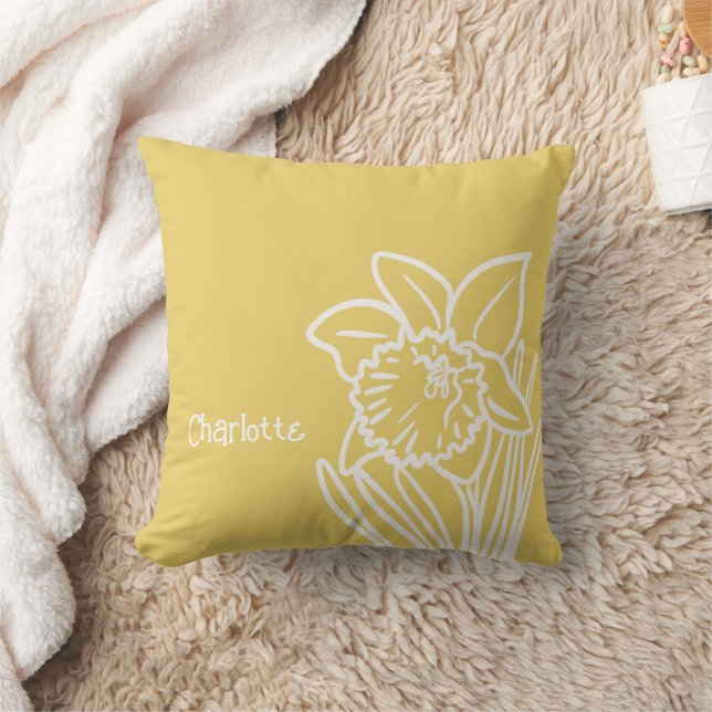 Spring Daffodil  Cushion (Blanket)