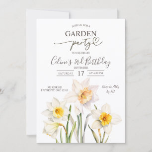 Spring Daffodil Garden Birthday Party Invitation
