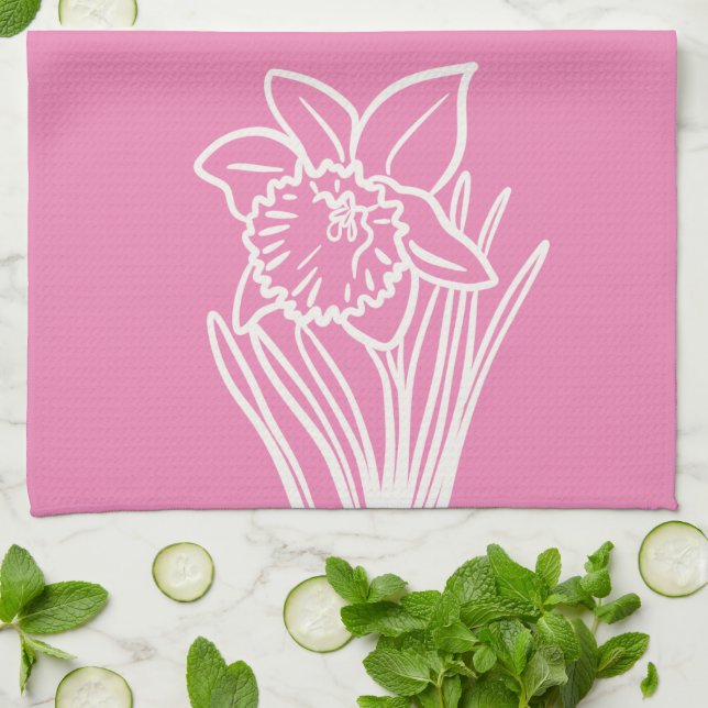 Spring Daffodil  Tea Towel (Folded)