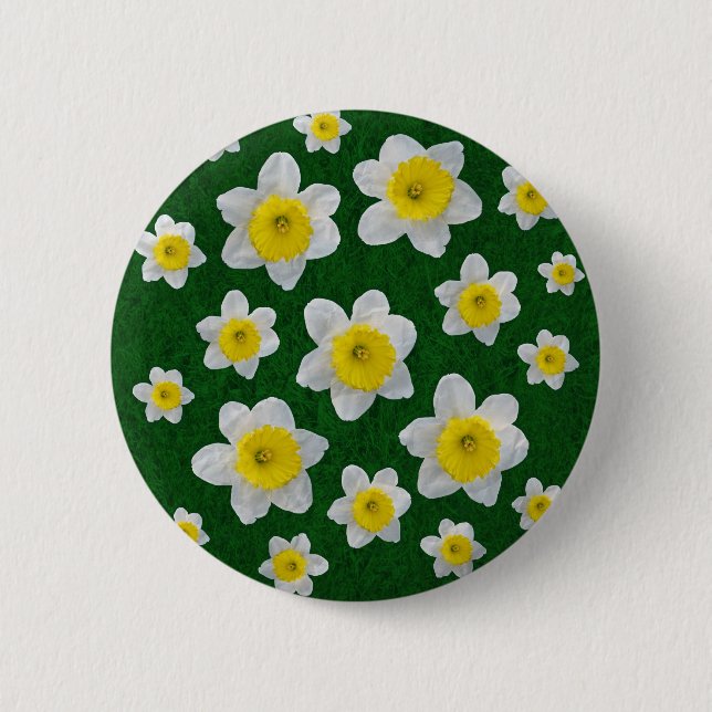 Spring Daffodils 6 Cm Round Badge (Front)