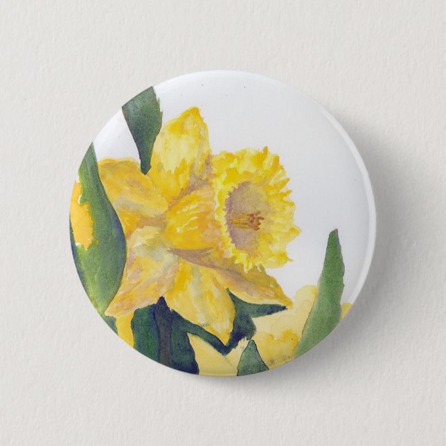 Spring Daffodils 6 Cm Round Badge (Front)