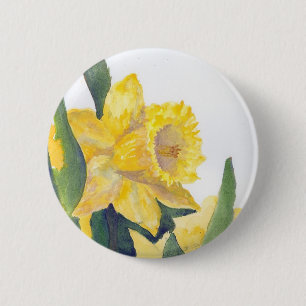 Spring Daffodils 6 Cm Round Badge