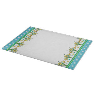 Spring Daffodils and Polka Border Cutting Board