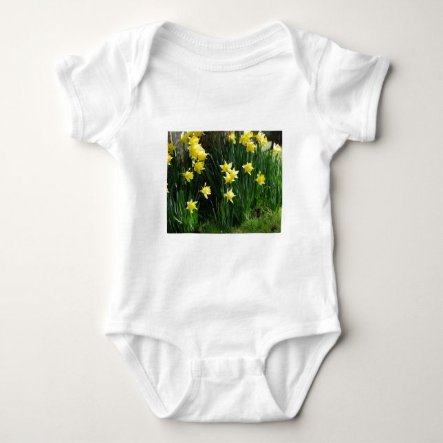 Spring Daffodils Baby Bodysuit (Front)