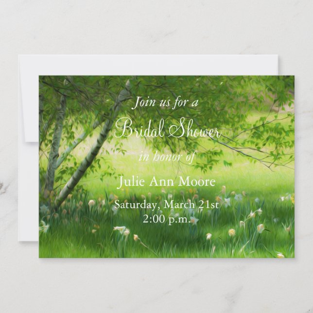 Spring Daffodils Bridal Shower Invitation (Front)
