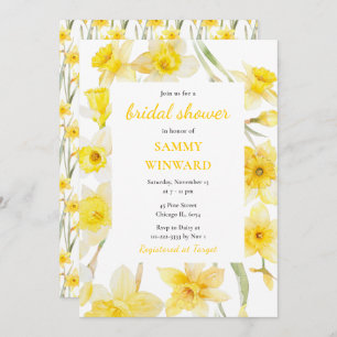 Spring Daffodils Bridal Shower Invitation