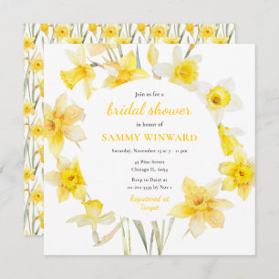 Spring Daffodils Bridal Shower Invitation