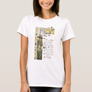 Spring Daffodils & Butterflies Vintage Easter T-Shirt
