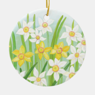 Spring Daffodils Ceramic Tree Decoration