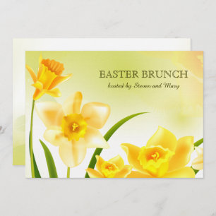 Spring Daffodils Custom Easter Brunch  Invitation