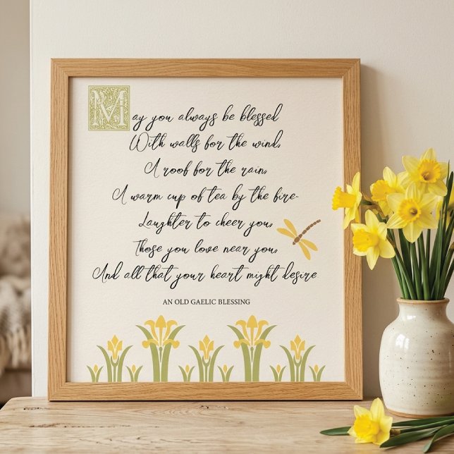 Spring Daffodils Gaelic Blessing Poster (Creator Uploaded)