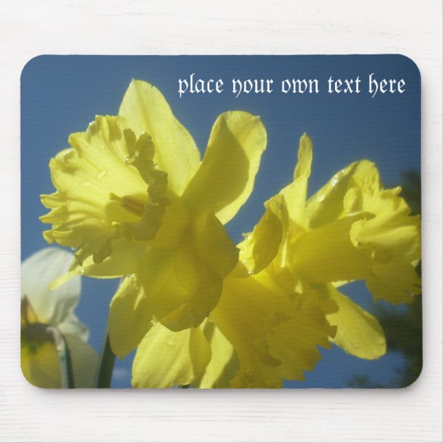 Spring daffodils garden customisable mousepad (Front)