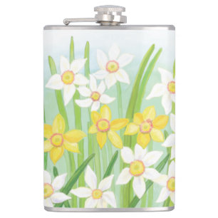 Spring Daffodils Hip Flask