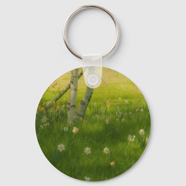 Spring Daffodils Key Ring (Front)
