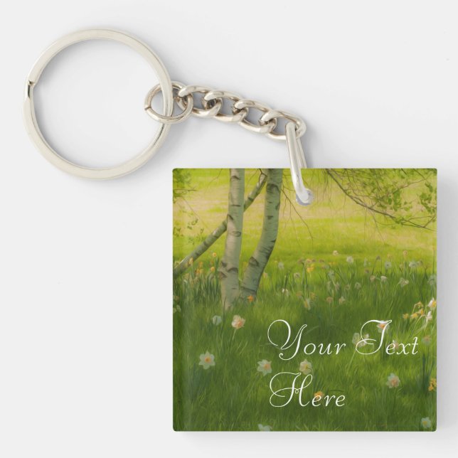 Spring Daffodils Key Ring (Front)