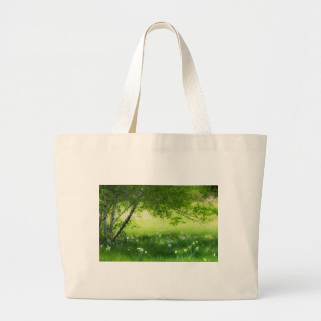 Spring Daffodils Large Tote Bag (Front)