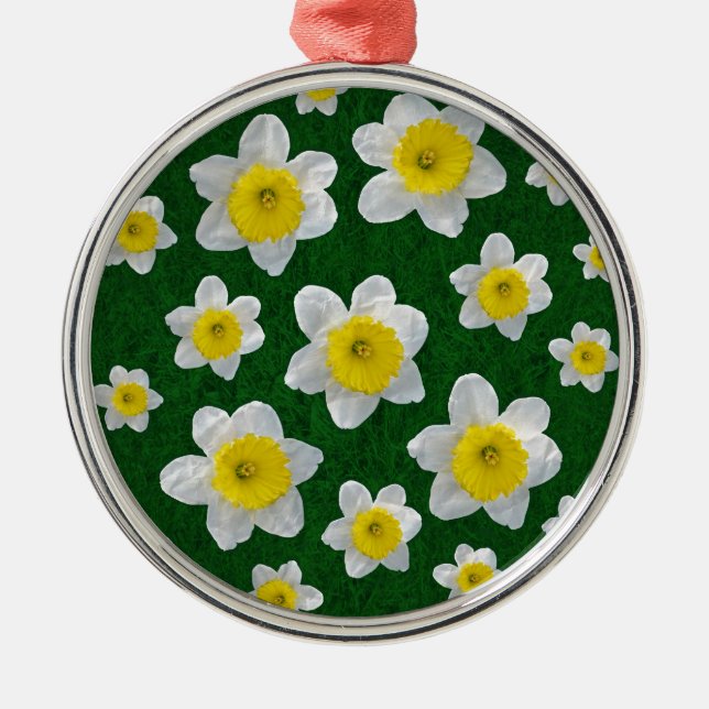 Spring Daffodils Metal Tree Decoration (Front)