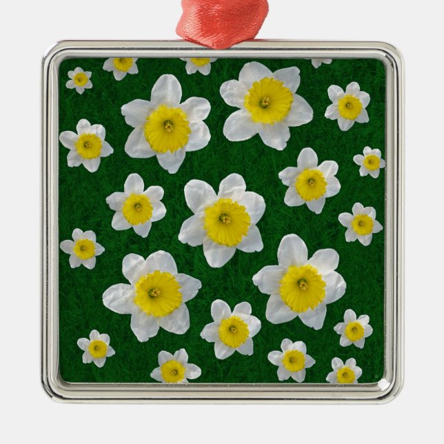 Spring Daffodils Metal Tree Decoration (Front)
