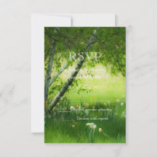 Spring Daffodils Wedding RSVP Card
