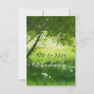 Spring Daffodils Wedding Thank You Card