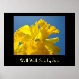 Spring Daffodils We'll Walk Side by Side Art Print