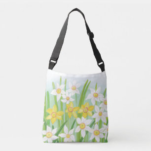 Spring Daffodils Yellow and White Crossbody Bag