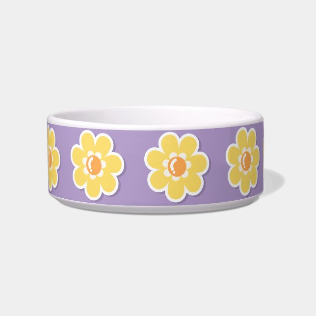 Spring Daisies on Pastel purple Bowl (Front)
