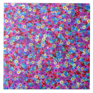 spring daisies tile