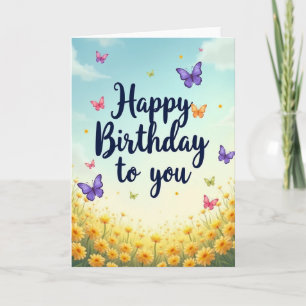 Spring Daisy Birthday Card
