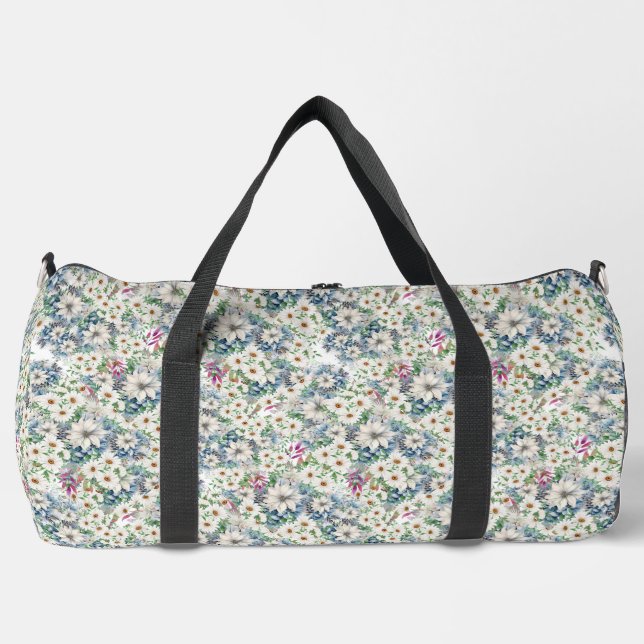 Spring Daisy Floral Design  Accessory Pouch Duffle Bag (Front)