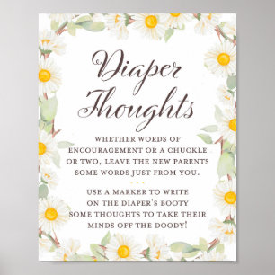 Spring Daisy Themed Baby Shower Sign