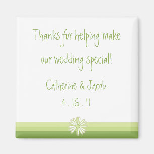 Spring Daisy Wedding Favour Magnet
