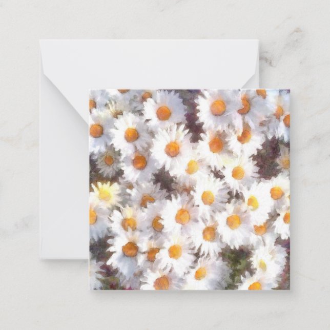 Spring Daisy Wildflower Watercolor Card (Front)