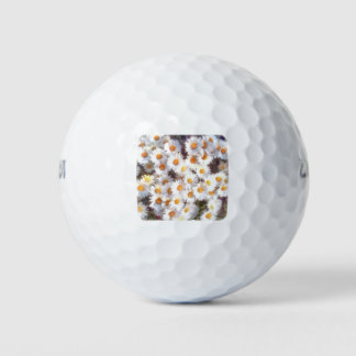 Spring Daisy Wildflower Watercolor Golf Balls