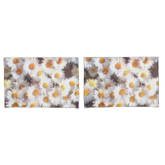 Spring Daisy Wildflower Watercolor Pillowcase